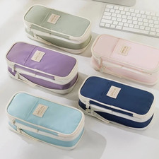 Large Capacity Pencil Case Zipper Pen Bag School Student Organizer Pouch Bag NEW