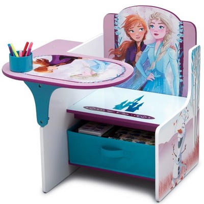 Disney Frozen II Kids Chair Desk w/ Storage Bin by Delta Children