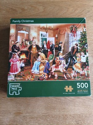 Corner Piece Familie Weihnachten Puzzle 500 Teile Neu * Beschädigte Box