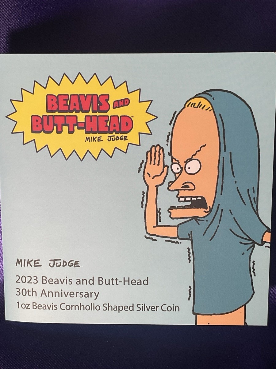 2023 Beavis and Butt-Head 30th Anniv GREAT CORNHOLIO 1 oz Silver