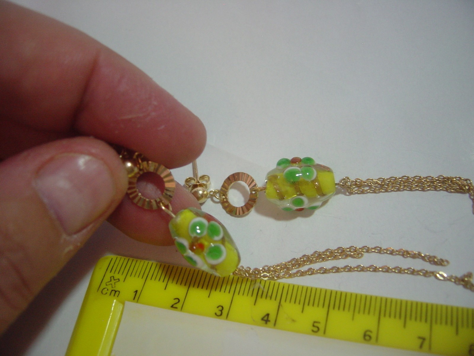 Solid Silver &gp-Earrings- quality-venetian glass… - image 7