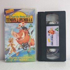 Disney Around The World With Timon And Pumbaa VHS Video Cassette Tape Vintage