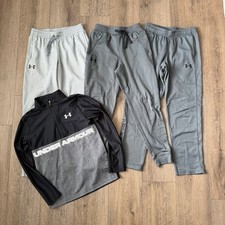 Under Armour Athletic Pullover Sweatpants Jogger Pant Lot Boys Medium YMD Grey