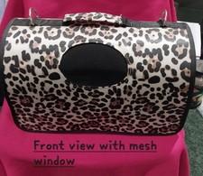 Pet Soft-Sided Carrier for Cat and small Dogs Leopard Print Design