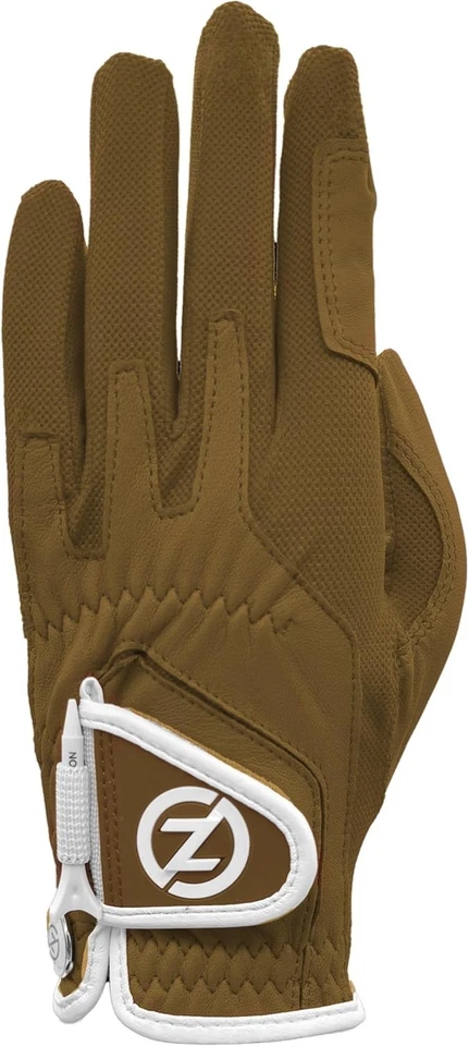 Guante de golf Elite para dama - 100 % cuero Cabretta auténtico, tostado - ajuste universal Foto 2 de 3