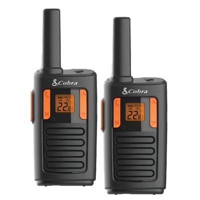 Cobra RX180 TWR Compact Walkie Talkie 18 Mile Range 22 Ch Rechargeable 2-Pack