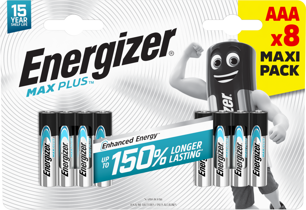 Energizer Max Plus Alkaline AAA Battery Pack of 8 37017J - Image 3
