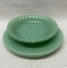 VTG Anchor Hocking Fire-King Jadeite Plate/ Bowl Set Of 4 9” 7.5”