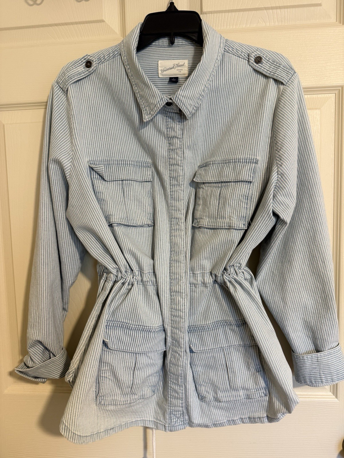 Universal Thread Women’s Utility Jacket  Striped … - image 2