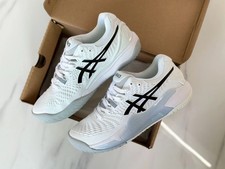White ASICS Gel Resolution 9 Men's Tennis Shoes