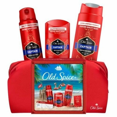 Old Spice Captain Reisetasche Geschenkset mit Deostick, Deospray und Duschgel ,