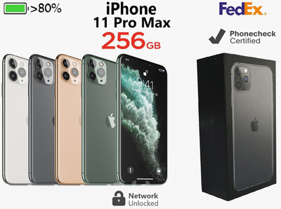 Apple iPhone 11 Pro Max 256GB Fully Unlocked   All Colors   Excellent