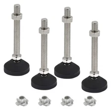 4pcs Swivel Furniture Leg Levelers, Adjustable Leveling Feet Glide for Tables...