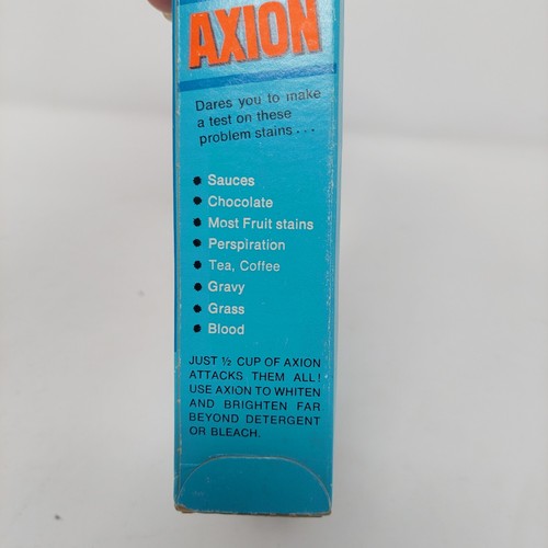 Detergente para lavandería Axion vintage Colgate Palmolive década de 1960 caja completa 12 oz - Imagen 6 de 12