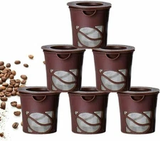 Handy Cups Reusable K-cups w/ Free Bonus Scoop - Compatible w/ Keurig (6 Pack)