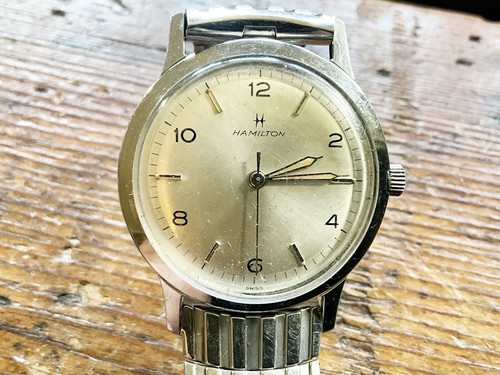 Vintage Hamilton Wristwatch Stainless Dress Silver Tone