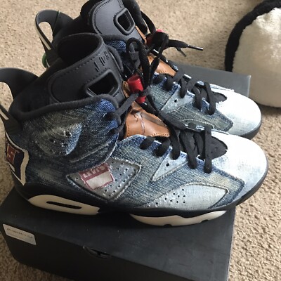 Size Jordan Retro Washed Denim 2019 Custom Altered Bleached And Added  Tags