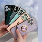 iPhone 15 14 13 12 Pro 11 XR SE 8 7 Shockproof Ring Stand Case Cover Women Girl