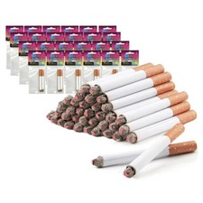 48 Pack Realistic Blow Smoke Fake Puff Cigarettes for Halloween Prank Toys Props