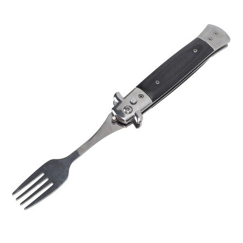 Folding Spring Fork Reusable Stainless Steel Automatic Foldable Spring Fork For - Picture 19 of 22