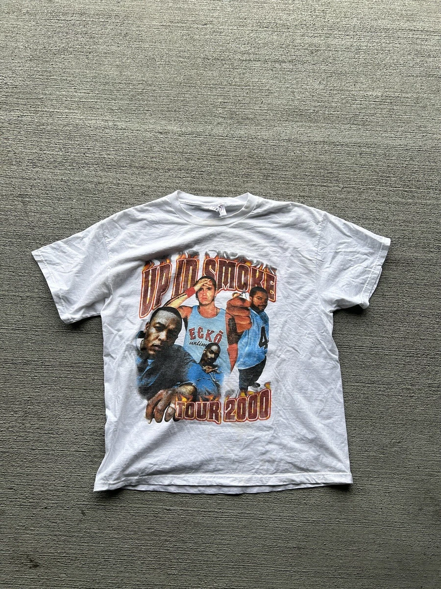 RARE Vintage Up In Smoke Tour Shirt Dr Dre Snoop Dogg Ice Cube Eminem 2000