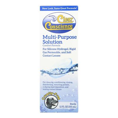 Clear Conscience Contact Lens Solution Multi-Purpose 12 oz (Pack of 3)