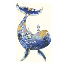 Tarjeta Whale de Daniel Mackie - 7 x 5 pulgadas con sobre