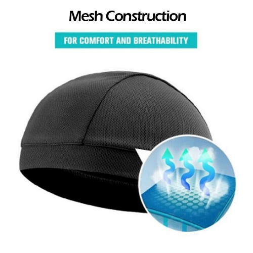 Cooling Bald Dome Skull Cap Moisture Sweat Wicking Helmet Liner Sport Beanie Hat - Picture 4 of 21