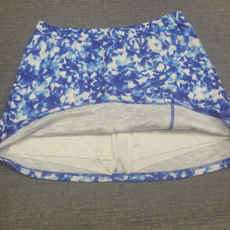 Falda Isaac Mizrahi Live Pull On Talla Grande Estampado Azul Jacquard Tejida Informal Moderna Foto 4 de 4