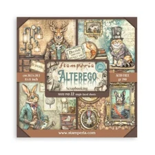 AlterEgo - 22 Single Faced Sheets  8" x 8" Paper Pad Stamperia Journal Scrapbook