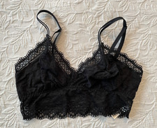 Soma Embraceable bralette size medium black lace wire free EUC pullover