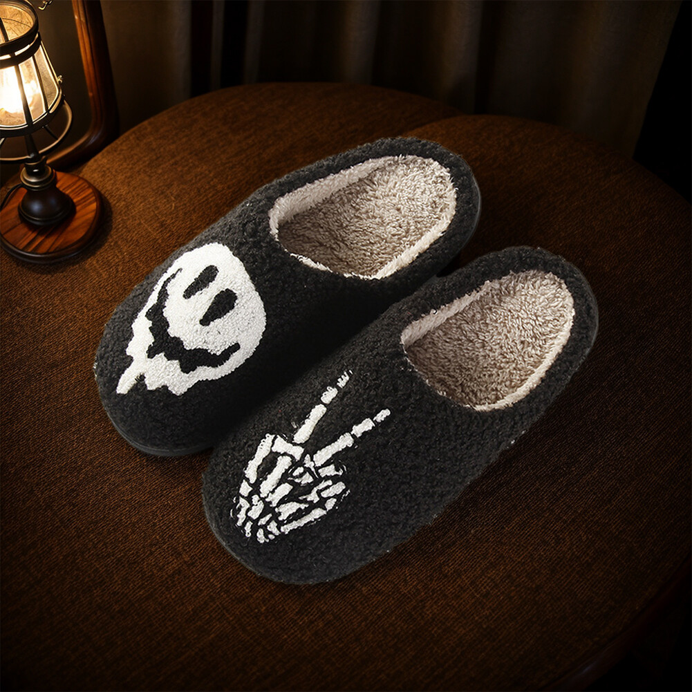 APL Halloween Caldo Slip on Casa Scarpe Antiscivolo Scheletro Dito Pantofole per Camera da Letto