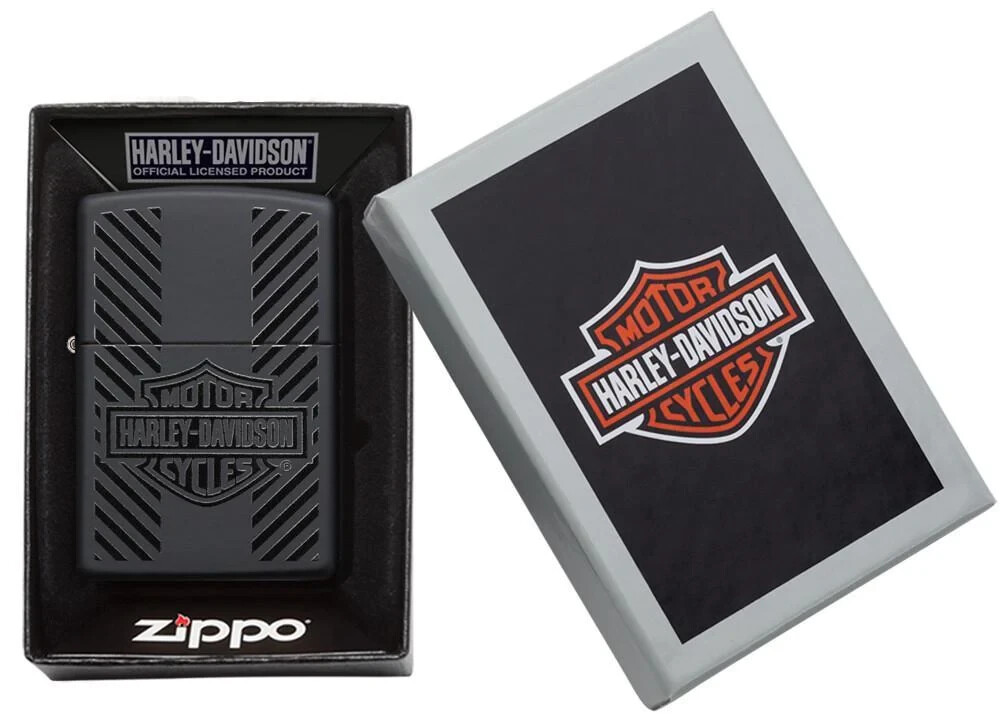 Zippo Harley Davidson Black Matte 49174