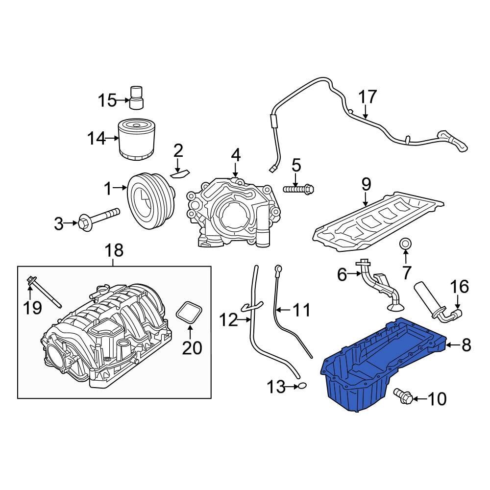 OEM MOPAR Oil Pan Chrysler 300 Dodge Mangum Charger Challenger