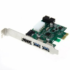 PCI Express to USB 3.0 Power eSATA Card Adapter PCIe to USB3.0 20Pin Converter
