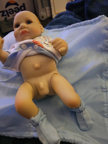 11 Inch Anatomically Correct Baby Boy Doll With Snapsuit, Socks And... - Picture 4 of 5