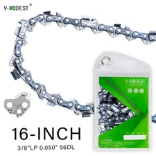16" Chainsaw Chain For GREENWORKS CS60L252/20312/ ‎CS48L4411 3/8LP .050" 56DL