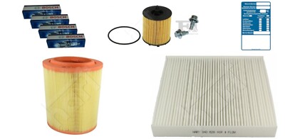 4 BOSCH Zündkerzen + Filtersatz für ALFA ROMEO 159 Sportwagon BRERA SPIDER