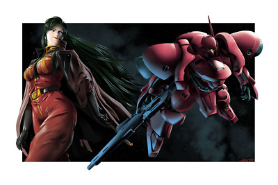 Cima Garahau and AGX-04 Gerbera Tetra (18''x12'' art print)