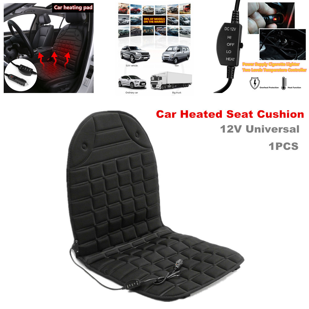 Universal 12V Car Heated Seat Cover Seat Cushion with Fast Heat Easy  Controller