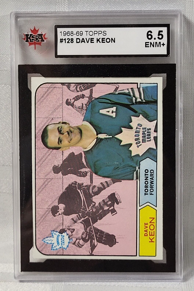 1968 - 1969 DAVE KEON KSA GRADED 6.5 ENM+ TOPPS NHL HOCKEY CARD #128 MAPLE  LEAFS | eBay