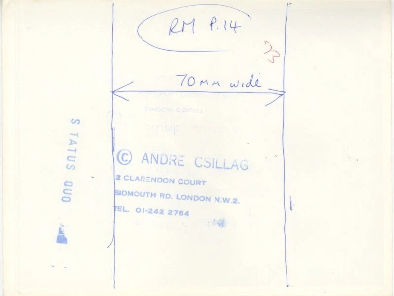 Status Quo Rock Band Francis Rossi guitar 1970's Stamped Original 7x9 Photo - Image 2 of 2