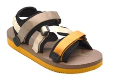 Sun Stone Men's Lormier Tan Yellow Flip Flop Sandals Rubber Size US 11 EU 44