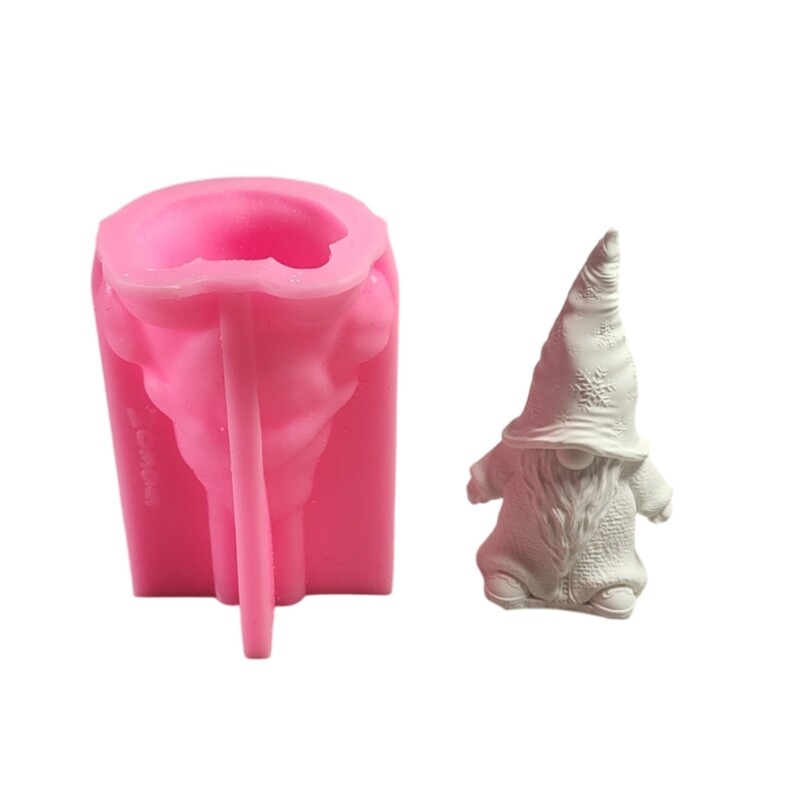 Flexible Silicone Gnome Figurine Christmas Ornament Jewelry Mold