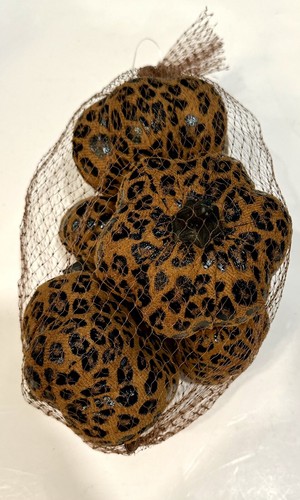 HOBBY LOBBY 6er Set Herbstdeko Leopard Kürbisse (schwarz & braun) Brandneu!
