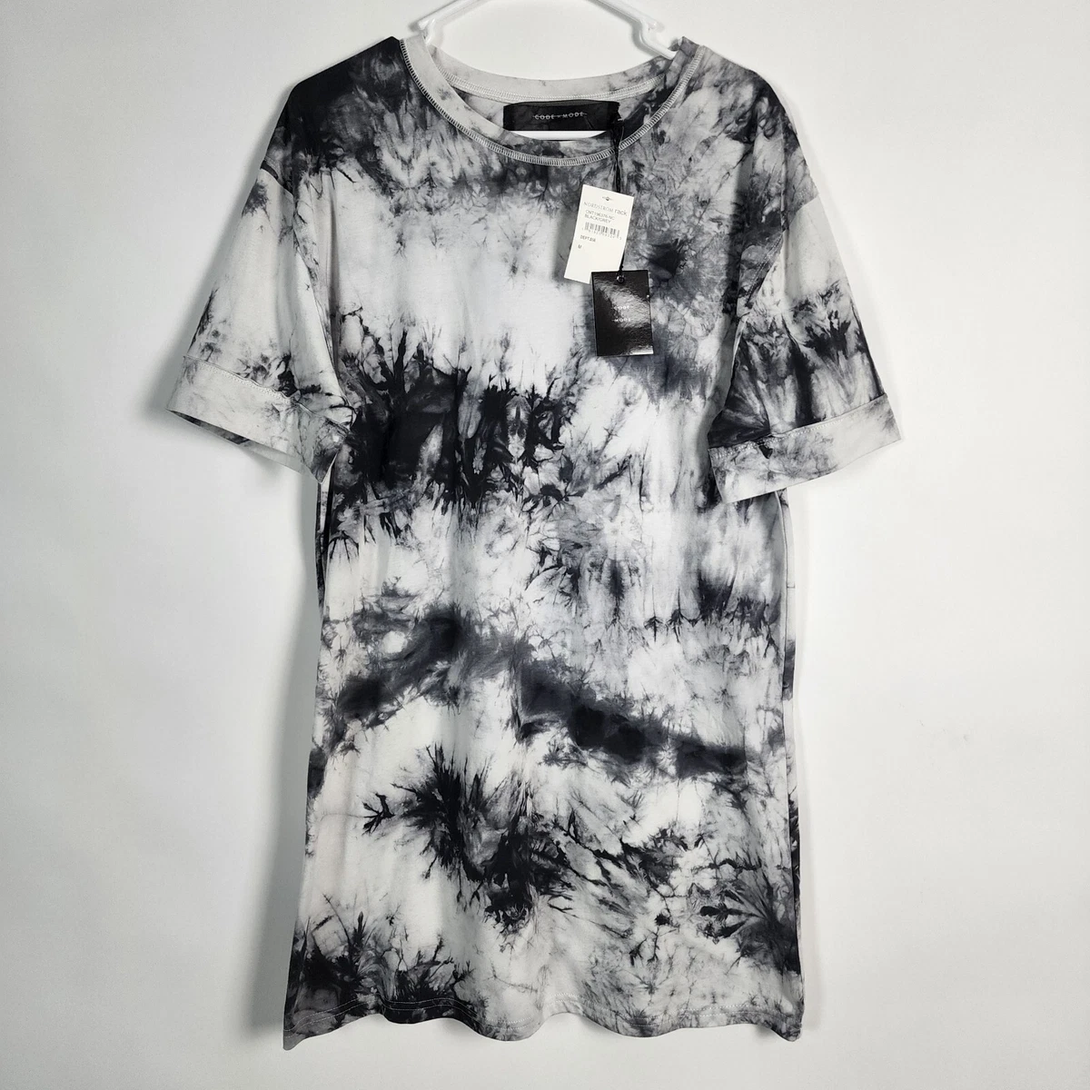 Black tie dye t shirt best sale dress