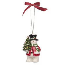 Spode Christmas Tree Snowman Ornament, Long-Lasting Festive Holiday Ornament ...