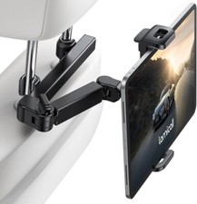 Car Headrest Tablet Holder - 3 in 1 Extension Arm Adjustable Tablet Car Mount