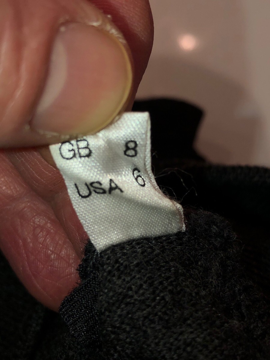 Pull Vintage Gispa Laine Charbon Taille 6 - Fabriqué En Italie - Occasion Bon état