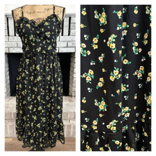 NWT No Boundaries Cottage Core Floral Midi dress Medium Peasant Ruffled Tiered